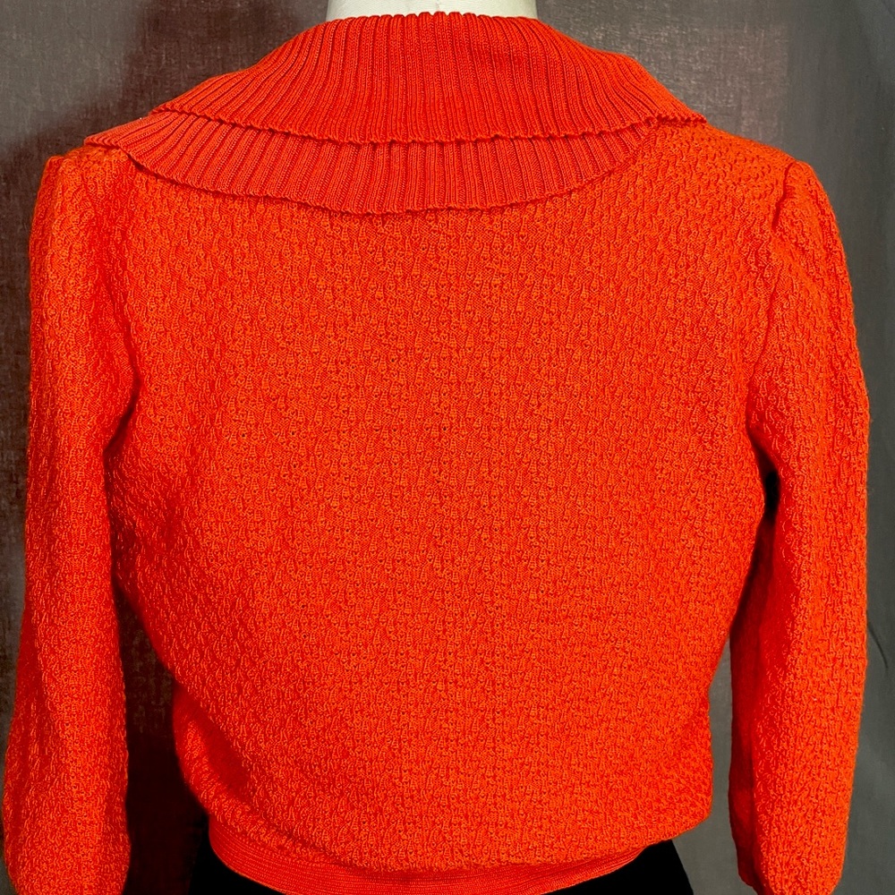 Carolina Herrera Red Cardigan Sweater